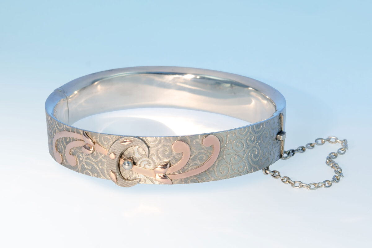 Armreif silber rotgold vic