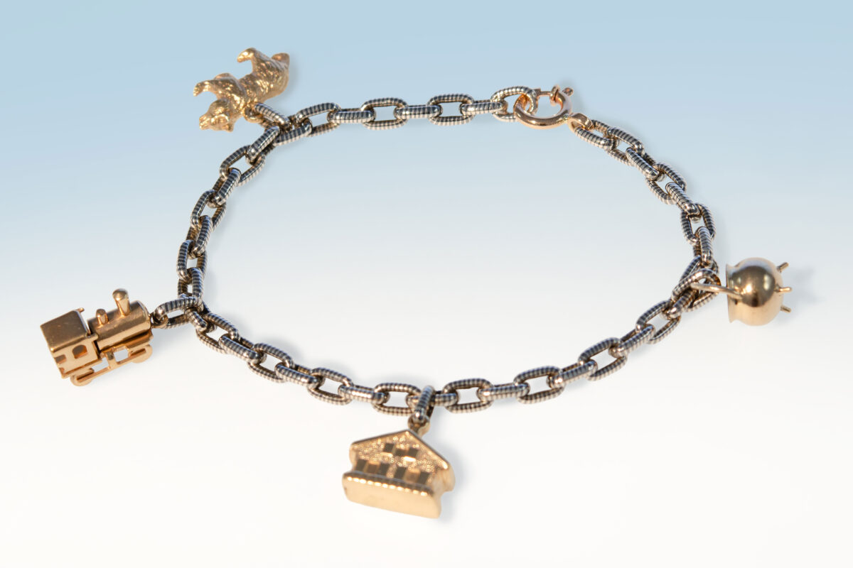 Bettelarmband silber niello