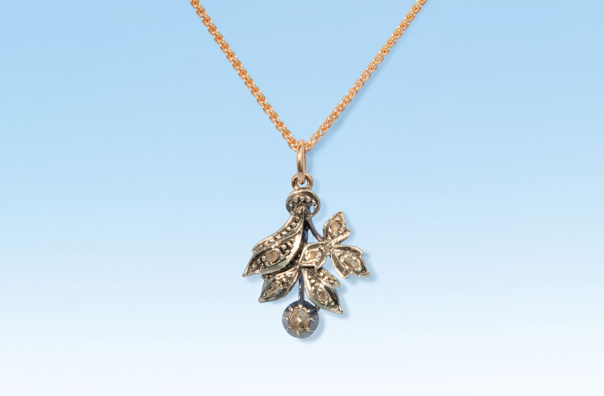 Anhaenger antik zweig silber diam