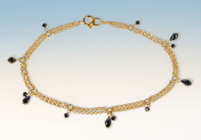 Bracelet gelbgold diamant schwarz