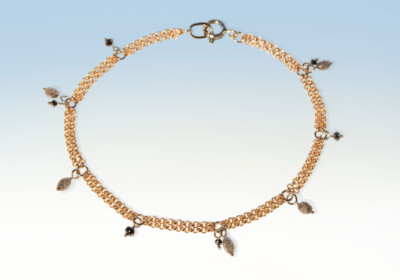 Bracelet rg wg diam braun schwarz