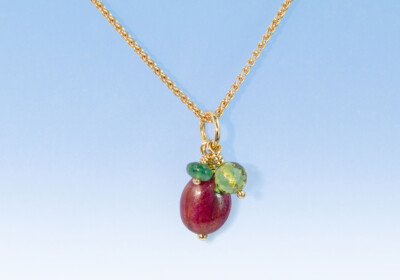 Anhaenger rubin peridot smaragd gg