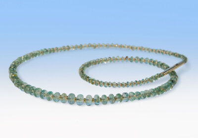 Collier smaragd hell gelbgold