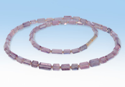 Collier turmalin lila rg