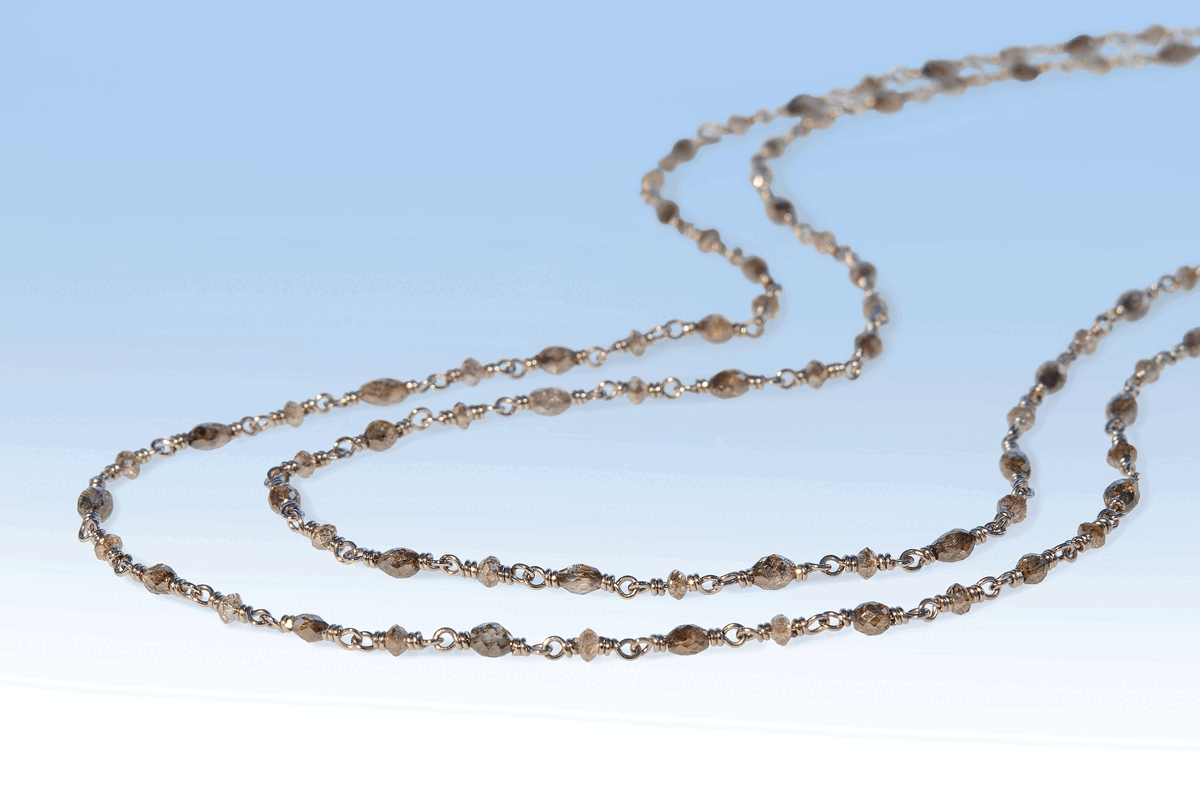 Kette diam braun wg 90 cm