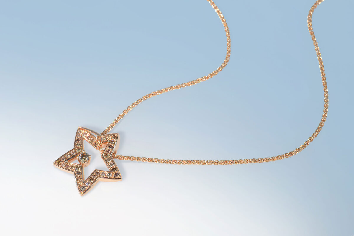 Anhaenger stern diam braun rg