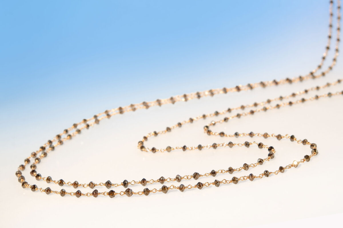 Kette diamant braun rg 15 9 ct