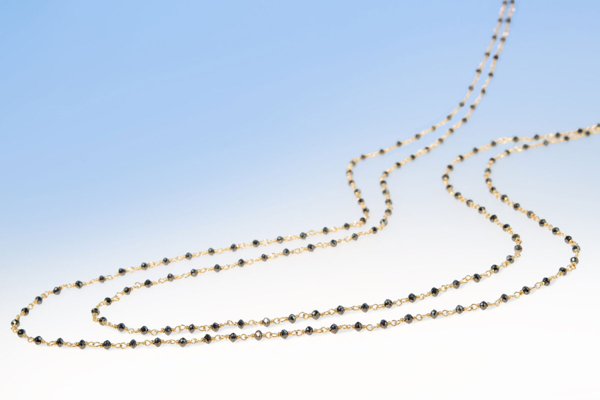 Kette diamant schwarz gg 9 64 ct