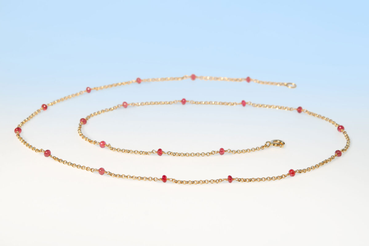 Kette erbs 1 5 gg spinell rot