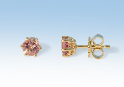 Stecker turmalin rosa gelbgold