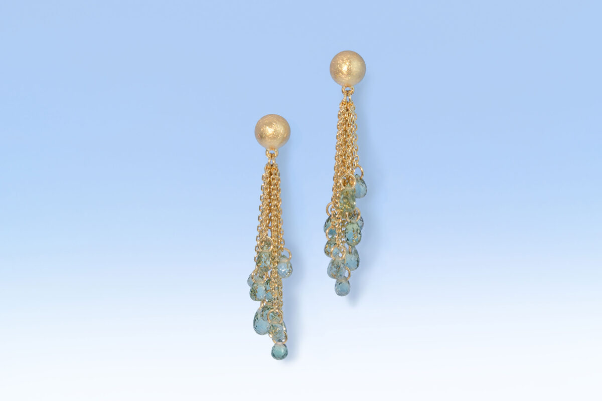 Ohrschmuck gg saphir briolettes gruen