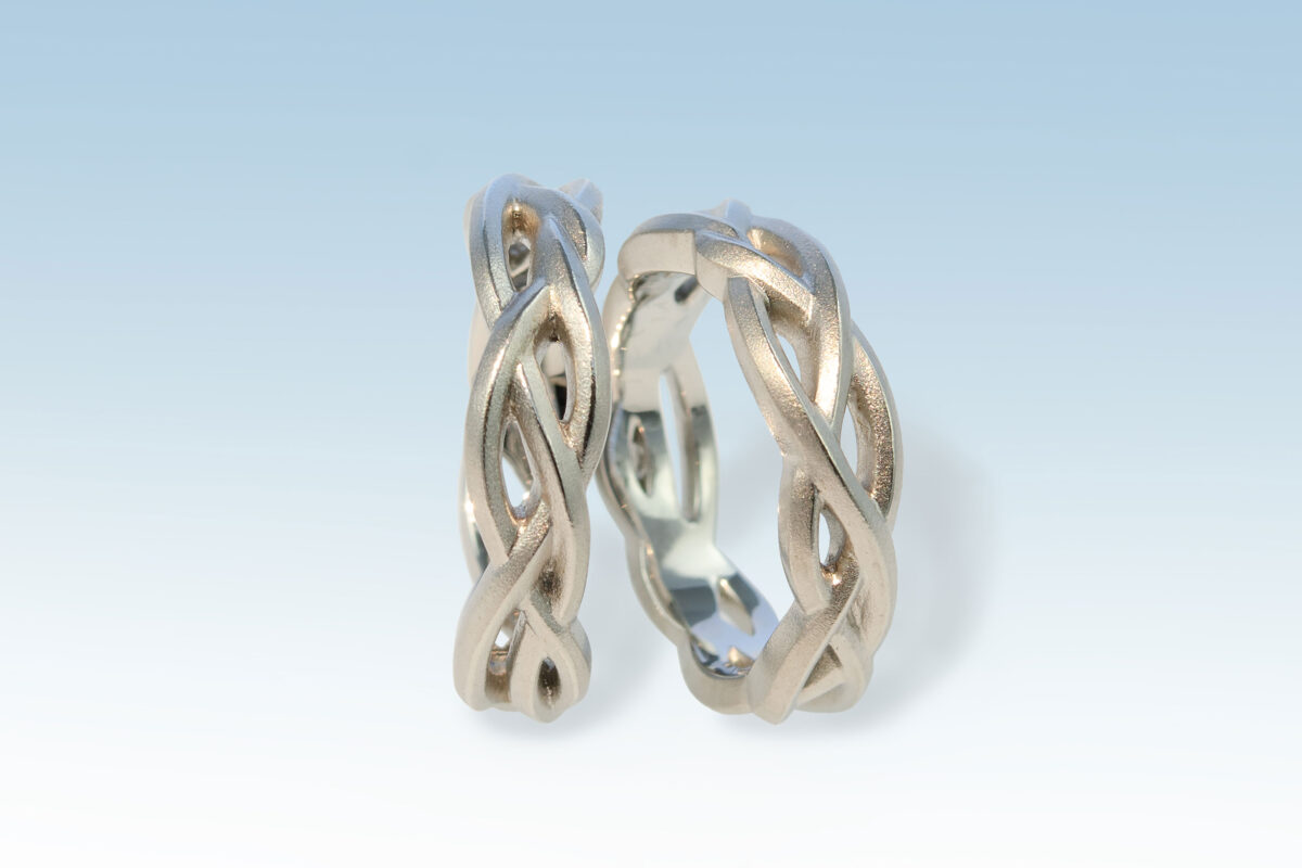 Ringe durchbrochen platin