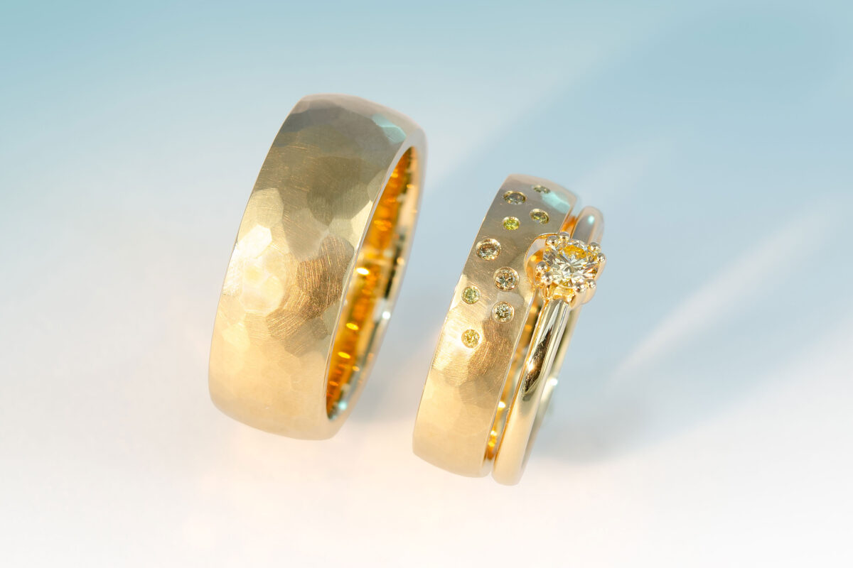 Ringe gg brillanten gelb